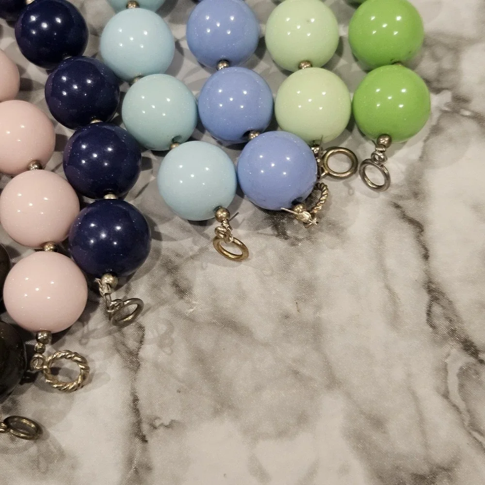 Kids Chunky Beaded Necklace Bundle | 8 Colorful Statement Necklaces | Approx 16
